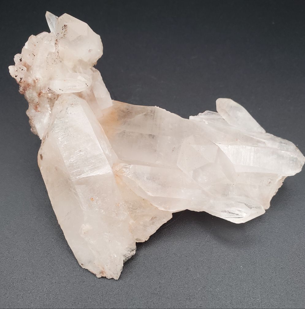 Pink Himalayan Quartz Cluster with Red Hematite - #1