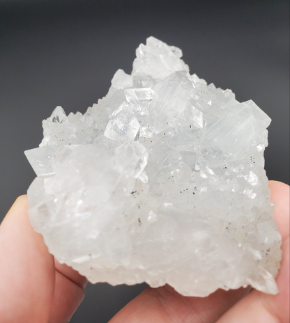 Apophyllite on Sugary Blue Chalcedony - #1