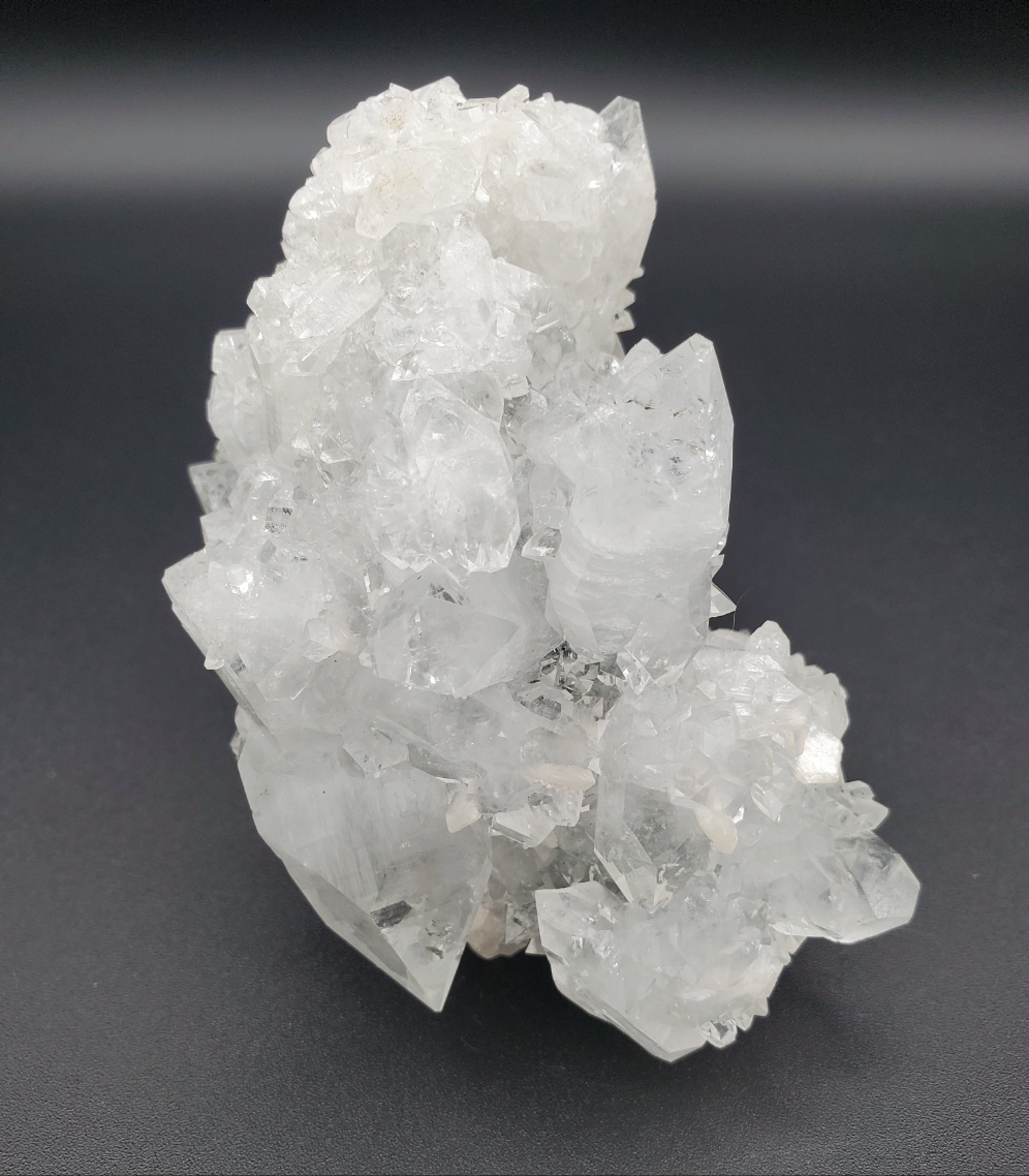 Apophyllite on Blue Chalcedony Stalactite - #1