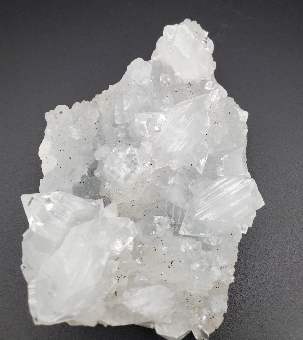 Apophyllite on Sugary Blue Chalcedony - #1