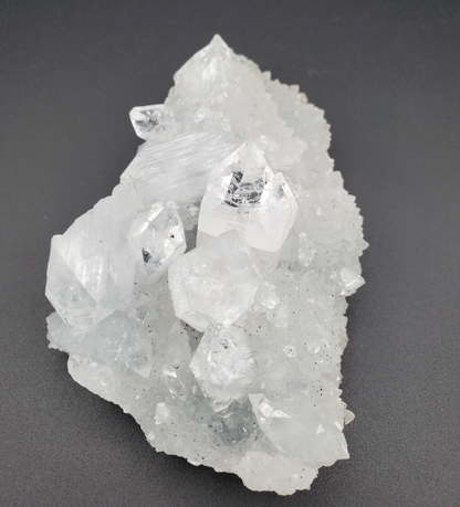 Apophyllite on Sugary Blue Chalcedony - #2