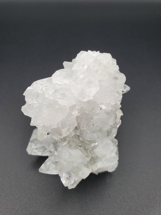 Apophyllite on Blue Chalcedony Stalactite - #2